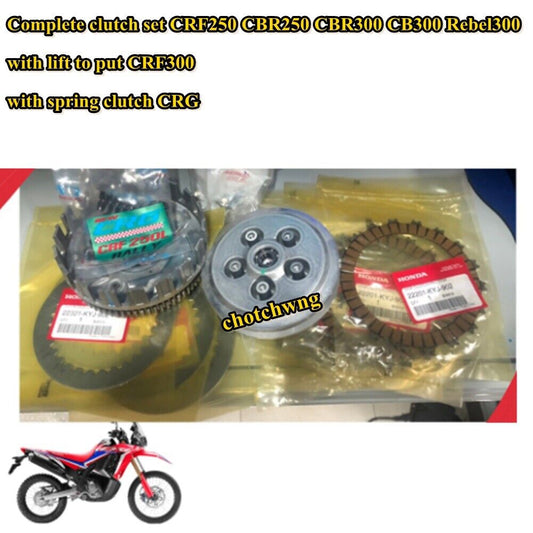 Clutch Set For Honda CRF250 CBR250 CBR300 CB300 Rebel300 Complete and Spring CRG