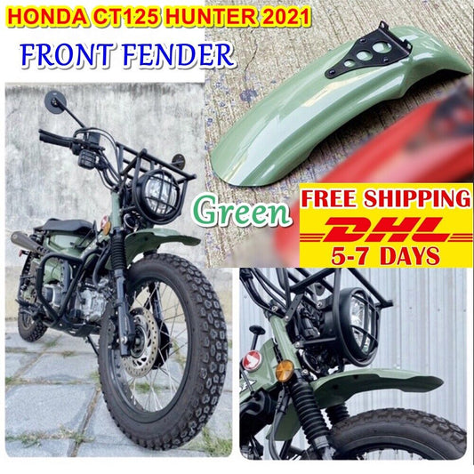 P4 Front Fender For Honda Ct125 Hunter Cub 2021 125 Trail Guard Rack New Green