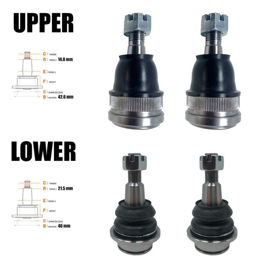 Set Ball Joint Upper Lower For Mazda BT-50 Ford Ranger Pickup Ute 2012-2018