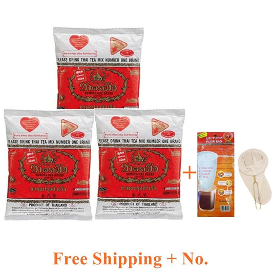 3 Bags Original Tea Mix Black Leave Number One Brand Drink 400 g Free Filter Bag
