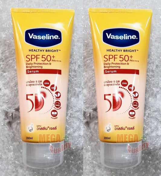 2 x Vaseline Healthy 50 X Instant Fair Serum Body Skin Lotion 200ml.
