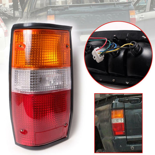 Mitsubishi L200 Dodge Ram Colt Mighty Max Strada Tail Light Lamp Black Rim Left