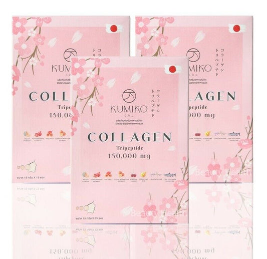 3X Kumiko Collagen Vitamin C Drink Nourish Skin Anti Dark Spots Tighten Pores
