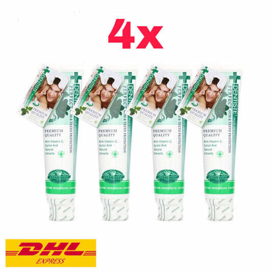 4x Dentiste' Plus White The Nighttime Original Toothpaste Vitamin C Xylitol 160g