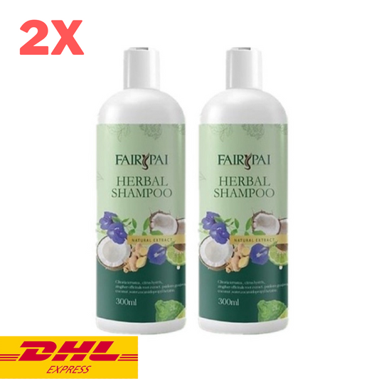 2x Fairypai Herbal Shampoo Treat Hair Loss Fall for Longer Hair Strengthen 300ml
