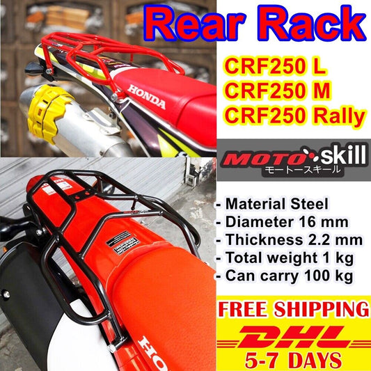 Red Rear rack crf 250 honda l crf250 2021 crf250 2020 2006 2018 crf250rally