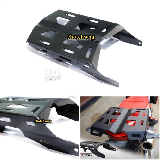 Rear Rack Honda CRF300L/CRF300 Rally Cargo Motorcycle Aluminum 3 mm. Matt Black