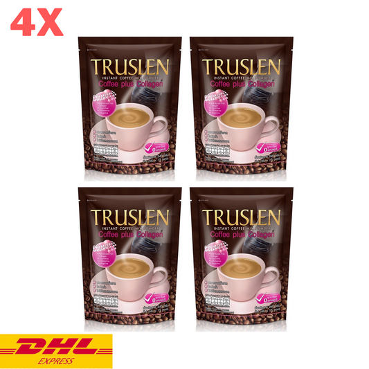 4x Truslen Coffee Plus Collagen Instant Mix Powder Slimming Weight Control Diet