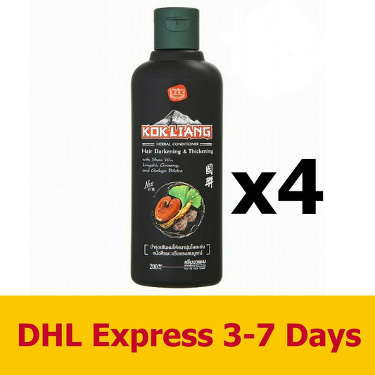 4x200ml Kok Liang Ginseng Darkening Thickening Conditioner Anti Hair loss Scalp
