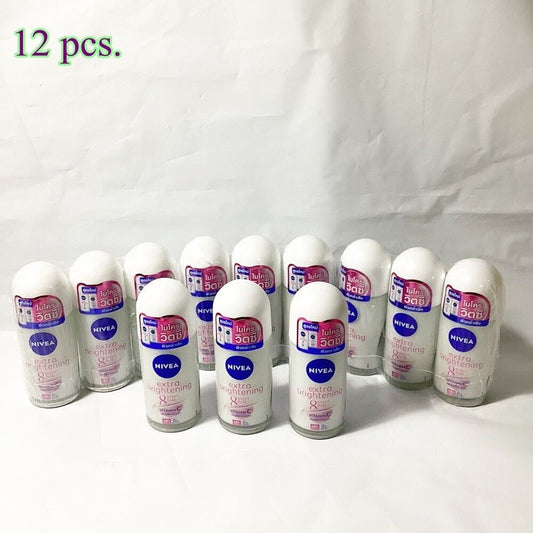 12X Nivea Roll on Extra brightening Deodorant Repair Anti Perspirant lotion 50ml