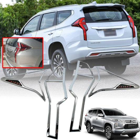 Cover Tail Light Lamp Chrome Trim For Mitsubishi Montero Pajero Sport 2019-2020
