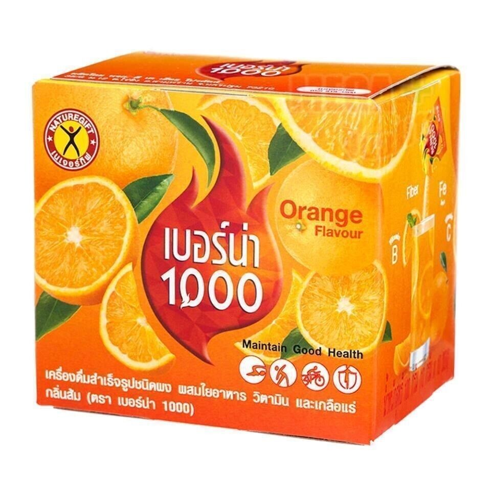10x NatureGift Berna 1000 Instant Drink Orange Flavour High Vitamins Minerals