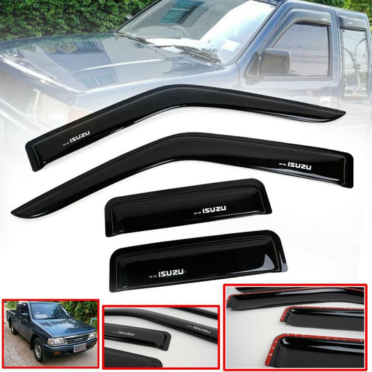 Window Sun Visor Rain Guard Gloss Black Fit Isuzu TFR TF Holden Rodeo Pickup