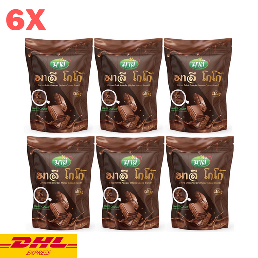 6x Malee Cocoa Drink Powder Instant Slimming Weight Management No Sugar Added