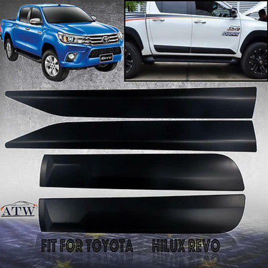 Matte Black Protector Bumper Cover Trim For Toyota Hilux SR5 M70 M80 SR5 2015+