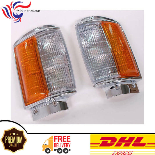 84-88 For Toyota Hilux Mk2 Ln Pickup 4X4 Front Corner Indicator Turn Lamp Chrome