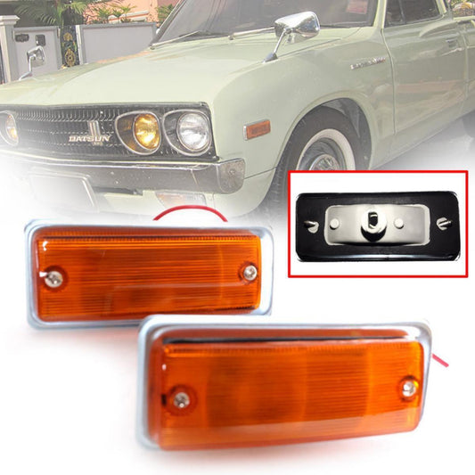 Side Marker Lamp Turn Signal Lights Pair LH RH Fits Nissan Datsun 620 J15 Pickup
