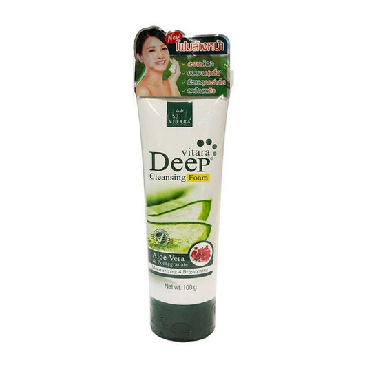 Vitara Deep Cleansing Foam Fragrant Fresh Clean Moisturizing & Brightening 100g.