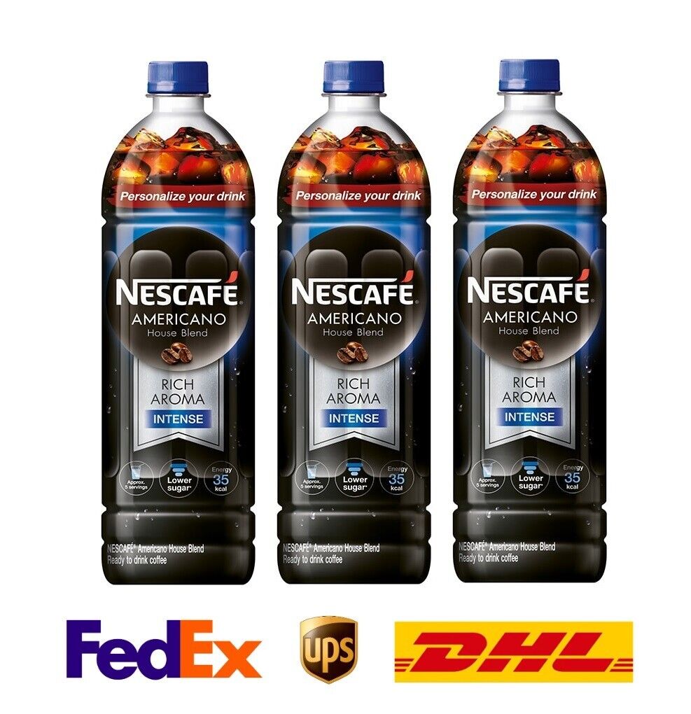 3x 950ml. Nescafe Americano House Blend Ready-to-drink Ice Hot Beverage Intense