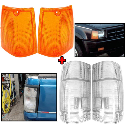 Set Corner Lamp Amber Lens Tail Lamp Clear Lens For Mazda B2000 B2200 1985-1998