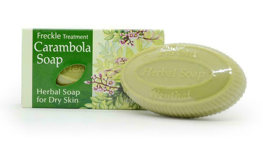 WANTHAI Face Body Soap Carambola Natural Herbal Dry Skin Freckle Treatment 80g.
