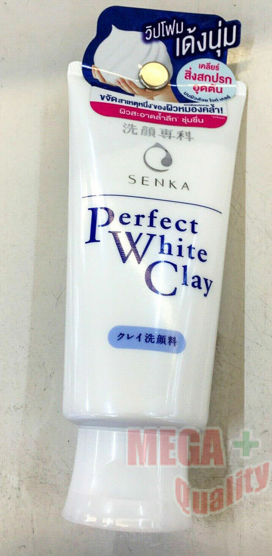 Shiseido Senka Perfect White Clay Face Washing Cleansing Foam Deep Clean 120g