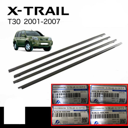 Outer Door Belt Weatherstrip Rubber For Nissan X-Trail Xtrail T30 2001-2007