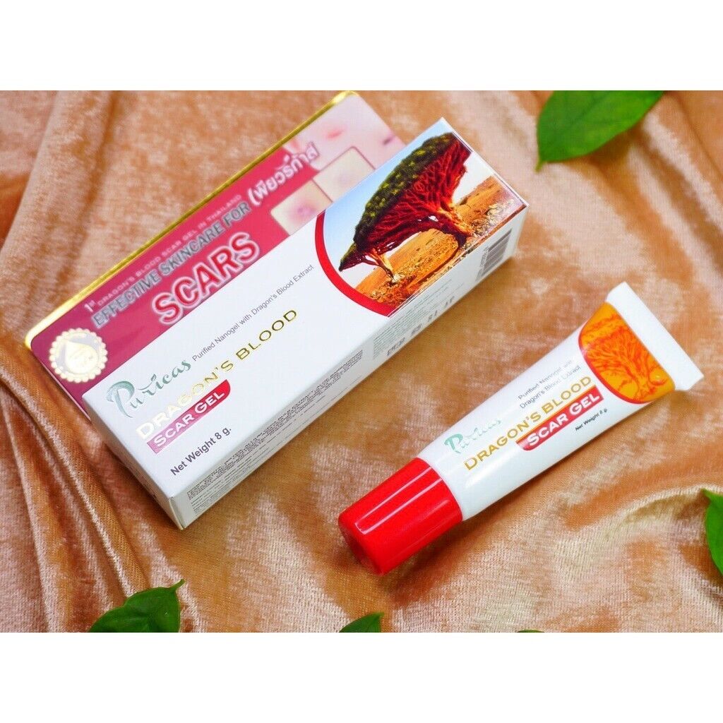 8g Puricas Dragon's Blood Scar Gel Treat Keloid, Surgery, Acne Scars, Dark spots