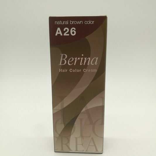 Berina Permanent Hair dye color cream A26 Natural Brown