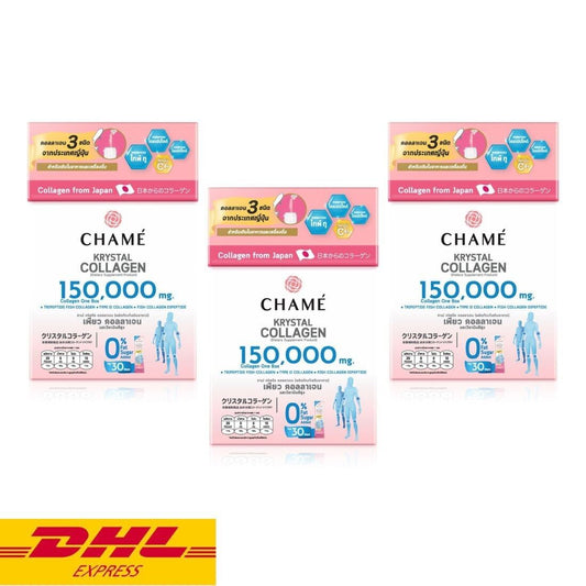 3x Chame Krystal Collagen Powder 150000mg Young Nourish Brighten Skin Nails Hair