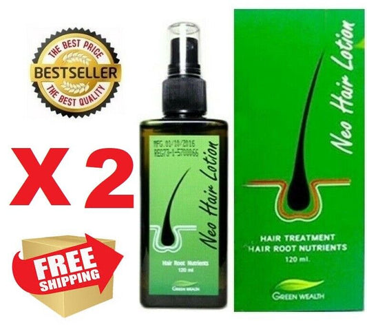 2X 120ml Neo Hair Lotion Green Wealth Growth Root Hair Loss Nutrients Treatments
