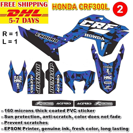 Stickers Graphics Kits For Honda CRF 300 L Motocross Whole Bike Decals Decal 02