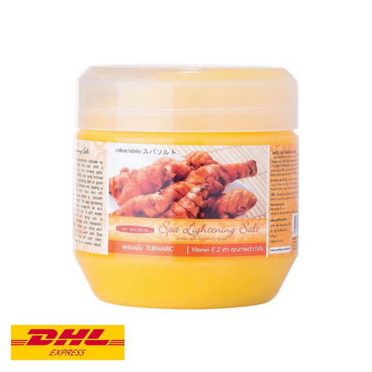 Carebeau Turmeric Spa Lightening Salt Body Scrub Radiant Skin Nourishing 700g