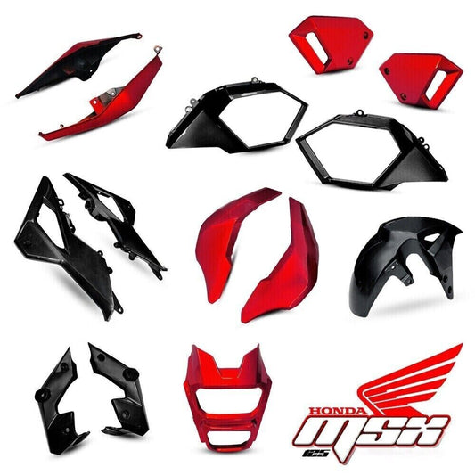 RED BLACK FAIRING BELLY PAN BODY KIT COVER FOR HONDA GROM MSX 125 SF 2016-20