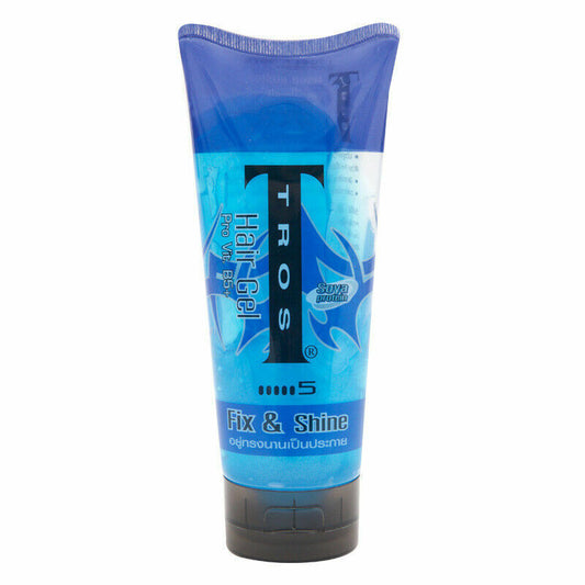 TROS Hair Gel PRO Vitamin B5+ Soya Protein FIX and SHINE New Formula Net 200 G.
