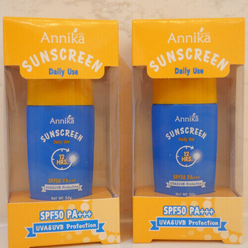 2 x 30g Annika Rice Barn Vitamin E Antioxidant Facial Sunscreen SPF50 PA UVA UVB