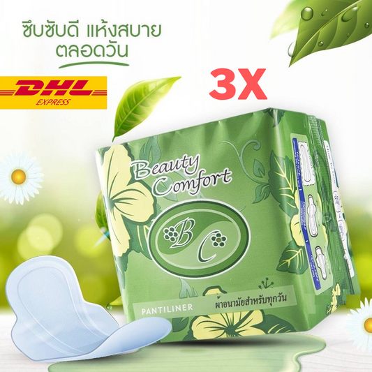 3x Beauty Comfort Herbal Sanitary Napkins Pantiliner Daily Use Natural 20pads