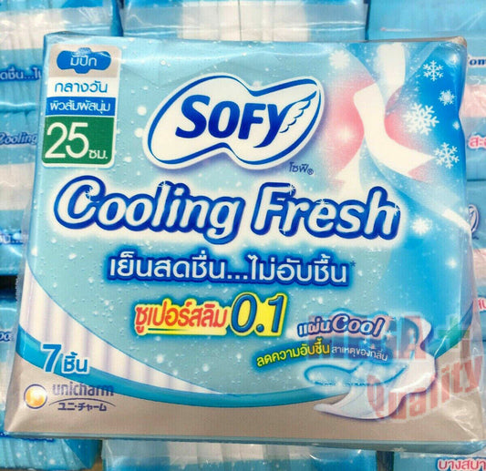 Sanitary Napkins SOFY Health Care Super Slim Cooling Fresh 25cm. 7 pieces