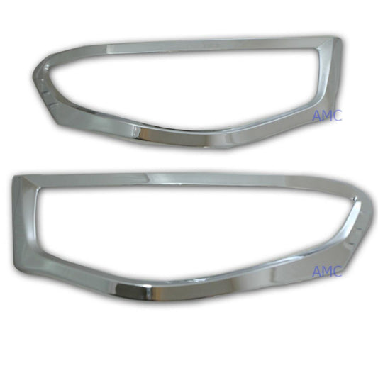 Chrome Head Light Cover Trim Fit Mitsubishi Triton L200 Strada Pickup 2005 - 10