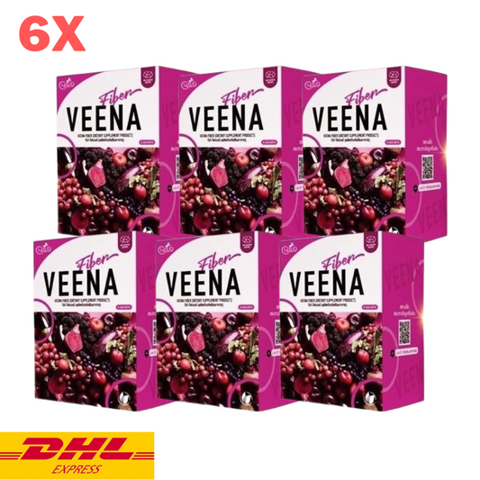 6x Veena Fiber Drink Powder Purple Vegetables Help Excretion Natural Supplement