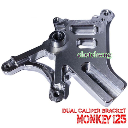 Dual Caliper Bracket Honda Monkey125 All years Stunt Parts Silver Motorcycle New