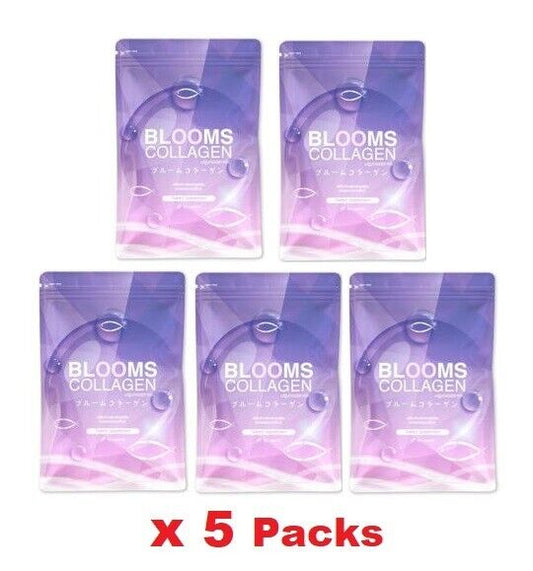 5x Blooms Collagen Supplements, vitamins skin clear soft smooth, wrinkles fade