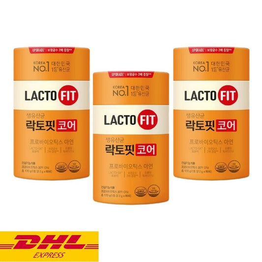 3x Lacto Fit Core Probiotic Orange Formula Upgrade Balance Excretion 60 sac/can