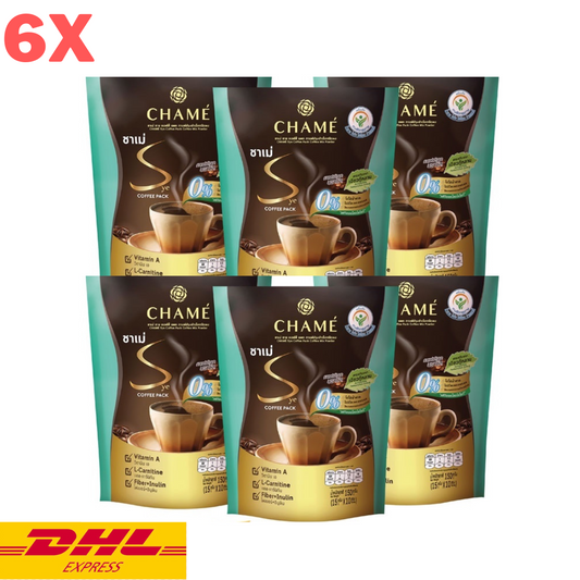 6x CHAME Sye Coffee Jiaogulan Instant Powder Mix Burn Slim Weight Control Fiber