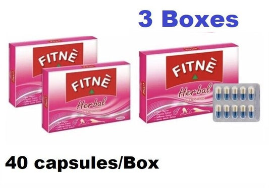 3X 40 Caps Fitne Herbal Capsule Detox Clean Body Slim Dite Natural Weight Loss