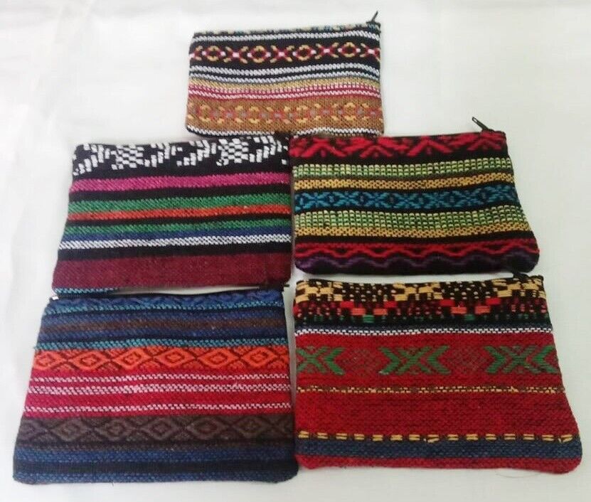 100Pcs Lot Zipper Bag Thai Bag Fabric Purse Wallet Coin Card Women Lady Bulk