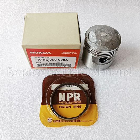 Piston & Rings Set OS 1.00 Dia 51.00mm : Fits Honda S90 SL90 ST90 CL90 CM91 CT90