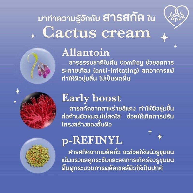 6x Cactus Cream Love Potion Intense Spot Reduce Acne Scars Redness Blemishes 20g