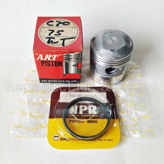 Piston & Ring Set Oversize 0.75 (Dia=47.75mm.) Fits Honda C70 CD70 CL70 CT70
