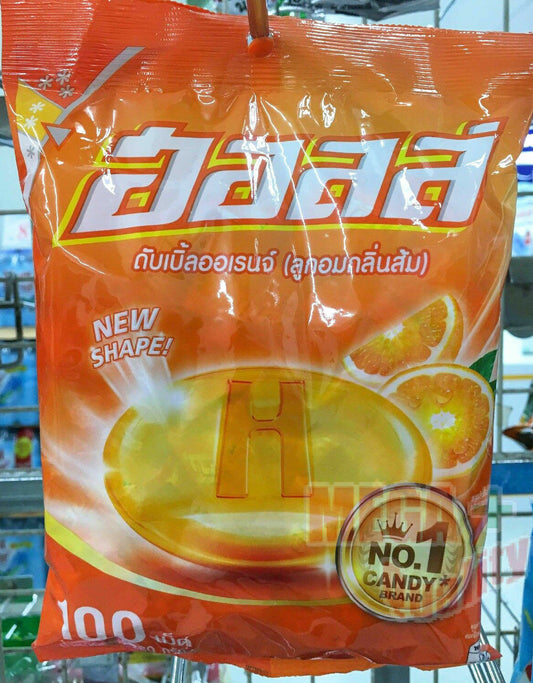 280g Halls Double Orange Flavored Cool Throat Thailand Halal Candy 100 Pieces